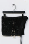 OUDE WAAG lace stitching tube top top OW-23SS-TP01 black